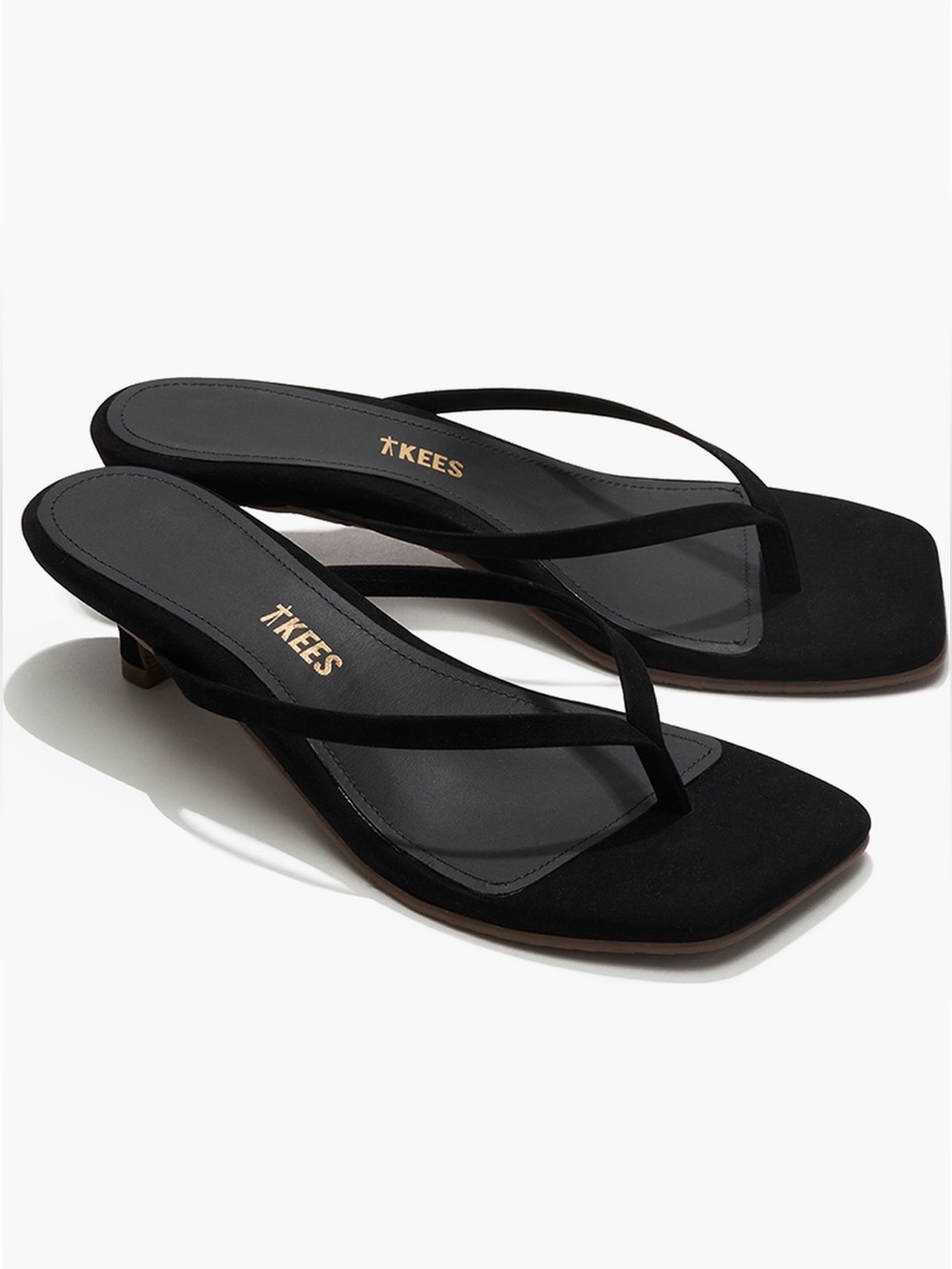 NEW TKEES Julia Kitten Heel Flip Flop in Sable Suede